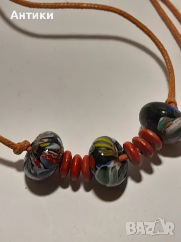 Колие стъкло Мурано, снимка 2 - Колиета, медальони, синджири - 48460009