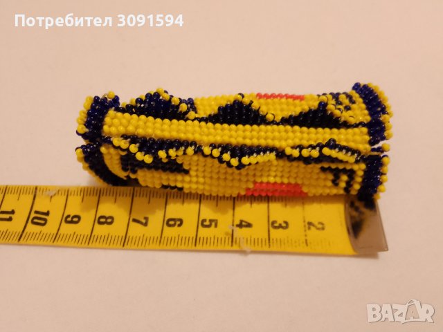 Старо протмоне за червило стъклени мъниста 1907г, снимка 3 - Антикварни и старинни предмети - 42181195