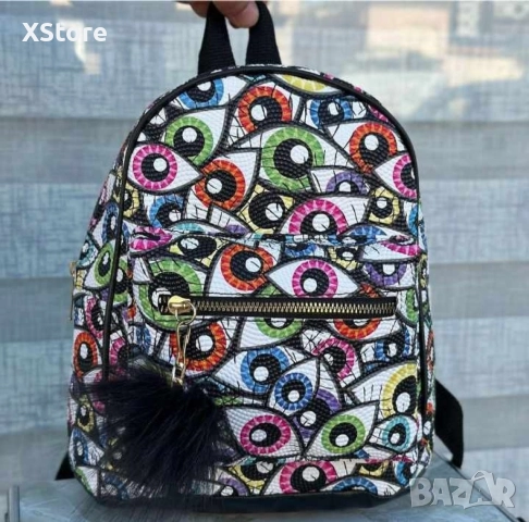 Компактни цветни ранички с пухче ,изкушение за всеки ценител., снимка 11 - Раници - 52583689