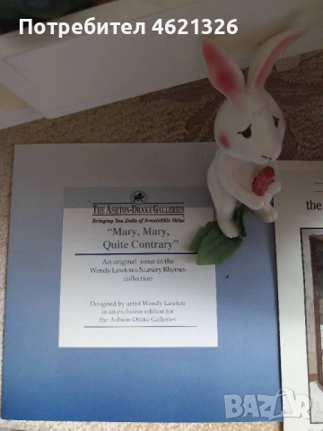 Колекционерска порцеланова кукла Мери Мери, съвсем противоположна, нова, снимка 7 - Декорация за дома - 52043447