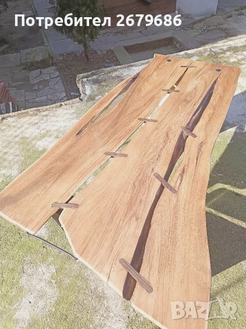 Ръчно изработена холна маса от масивен дъб и круша , снимка 4 - Маси - 53160600