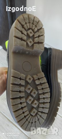 38н черни кожени боти, къси ботуши , снимка 2 - Дамски ботуши - 42063886