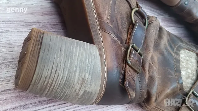 Намалена цена! Кожени топли ботуши, като нови, снимка 4 - Дамски ботуши - 49177364