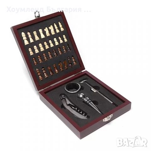 Подаръчен комплект с шах и аксесоари за вино, снимка 2 - Други ценни предмети - 36892586