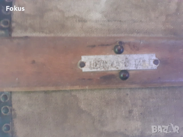 Страхотен голям антикварен сандък с етикет - Hotel Bellevue, снимка 2 - Антикварни и старинни предмети - 53277220