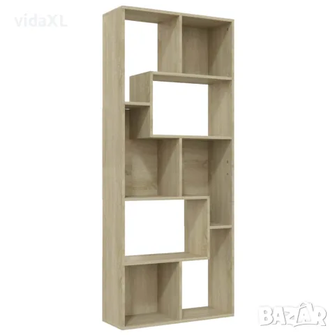vidaXL Библиотека, дъб сонома, 67x24x161 см, инженерно дърво