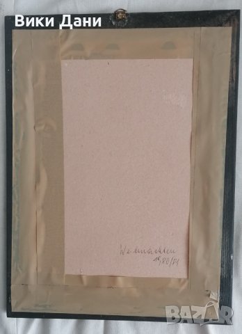 стъклописи дървена рамка 1980, снимка 6 - Картини - 42782543