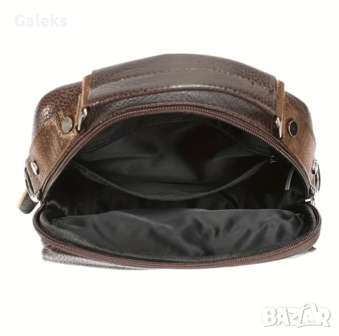 Модерна, Елегантна и Делова мъжка месинджър черна чанта / Естествена кожа!, снимка 4 - Чанти - 51947123