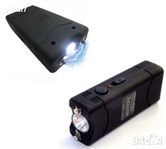 военен мощен електрошок удобен дизайн с лед фенер кальо за оцеляване, снимка 4 - Екипировка - 42102138