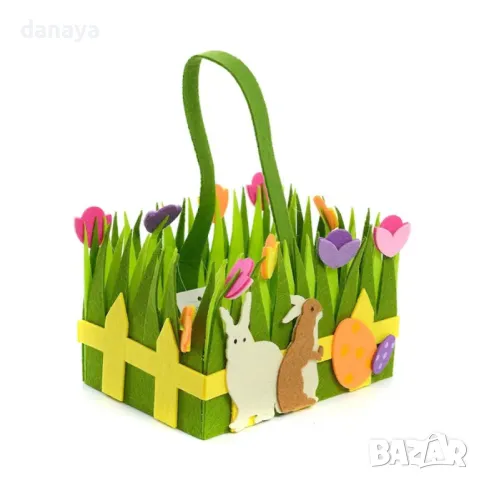 5793 Великденска кошничка за яйца и лакомства с декорация