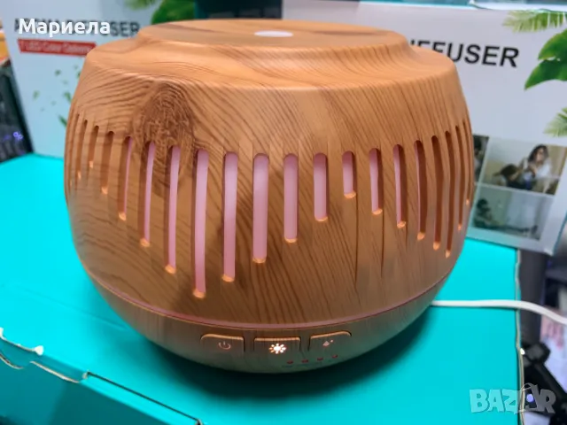 Ароматерапевтичен овлажнител с дифузор за етерично масло, 500 ml ултразвуков