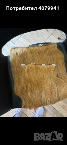 Естествени екстеншьни 100г / 53СМ - пльтни, меки, цвят рус, снимка 6 - Аксесоари за коса - 54112965