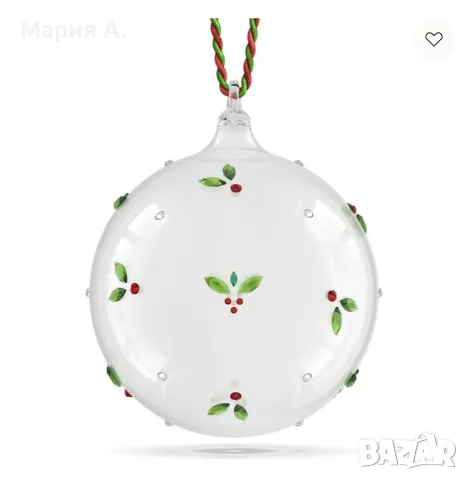 Сваровска коледна топка за елха, снимка 6 - Коледни подаръци - 56483105