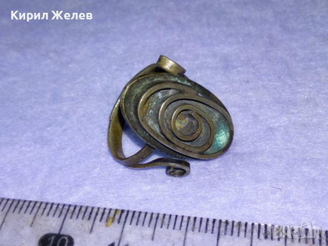 СТАРИНЕН ПОСРЕБРЕН Арт НУВО ПРЪСТЕН от ПАТИНИРАН с ОКСИДАЦИЯ МЕЛХИОР - МАЙСТОРСКА РЪЧНА РАБОТА 40608, снимка 15 - Антикварни и старинни предмети - 42843747