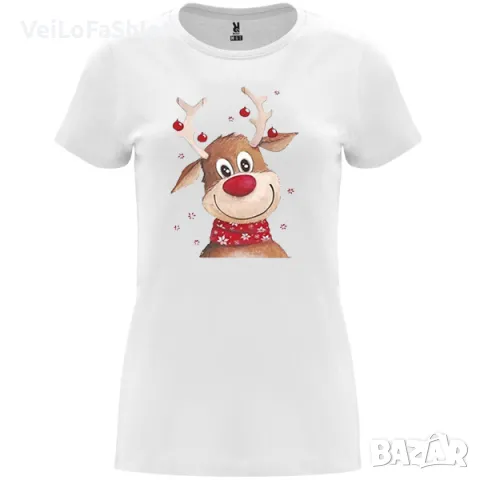 Нова дамска коледна тениска с Еленче , снимка 1