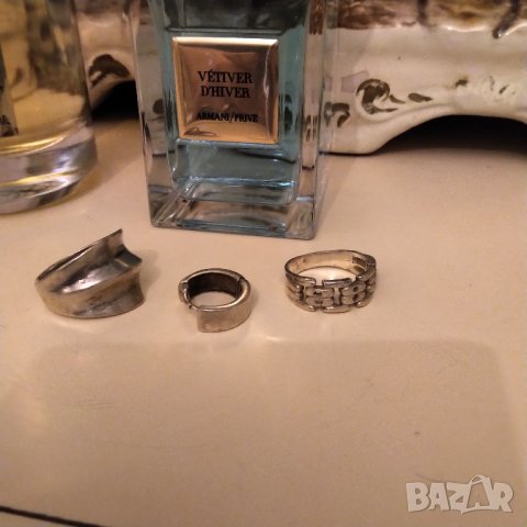 намалени Лот сребърни пръстени и обеца , снимка 1 - Бижутерийни комплекти - 36952786