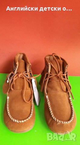 Английски детски кецове-боти естествен велур-M&S, снимка 5 - Детски боти и ботуши - 30120036