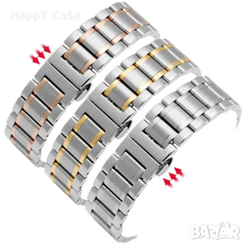 THREE SOLID Каишка за смарт часовник Huawei Watch/Samsung/Apple/Xiaomi/Garmin/Amazfit/Casio/Honor, снимка 5 - Каишки за часовници - 47904202