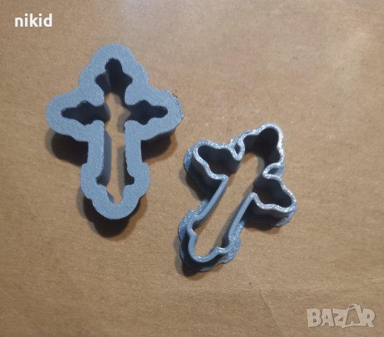 Мини малък кръст пластмасов резец форма фондан тесто бисквитки пита, снимка 2 - Форми - 37840704