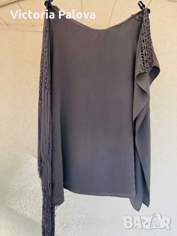 Модерна туника(рокля)с ресни,коприна, снимка 7 - Рокли - 29703075