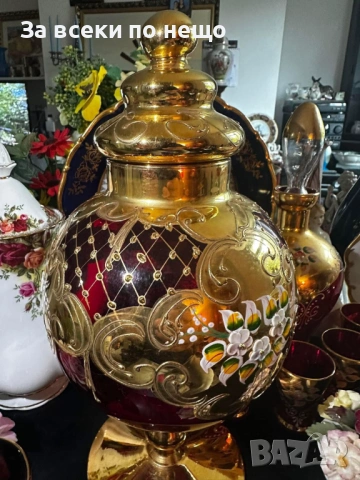 Murano Italy 1961 - ръчно рисувана бонбониера с капак Код P2102, снимка 10 - Декорация за дома - 54042064