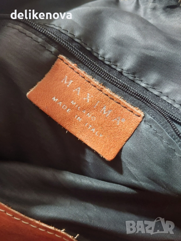 MAXIMA. 🇮🇹  Original  Голяма кожена чанта, снимка 4 - Чанти - 44806097