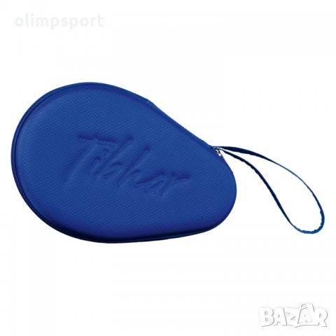 калъфка за тенис на маса Tibhar Grid нова синя, червена цял цип твърда кора предпазваща ракетата от 