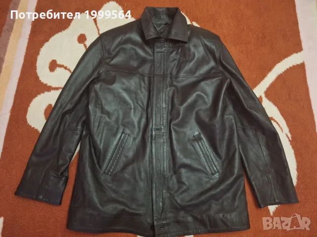 Мъжко кожено яке, естествена кожа, снимка 3 - Якета - 56461386