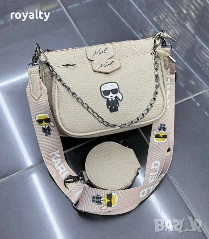 Karl Lagerfeld Нова Дамска Кожена Чанта 