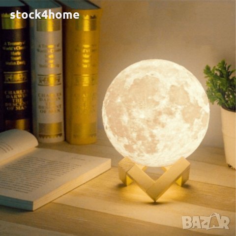 2в1 3D Лампа и Ултразуков Арома Дифузер Луна с променящи се цветове, снимка 5 - Детски нощни лампи - 32149635