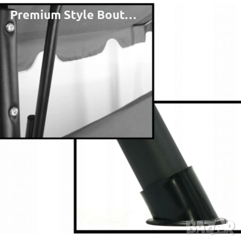 Градинска люлка A-Type със зелени възглавници и поставки за напитки - елегантност и комфорт, снимка 12 - Други стоки за дома - 53887178