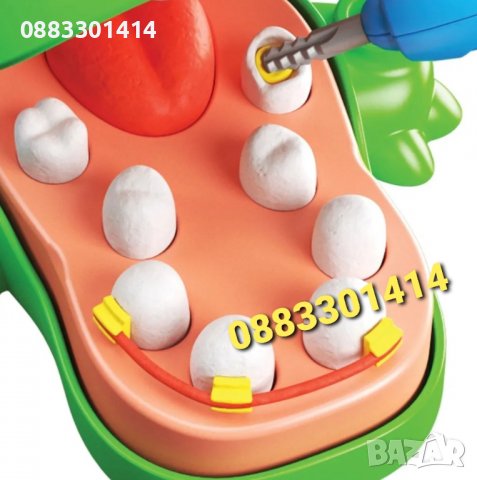 Комплект динозавър зъболекар Дино с пластелин, снимка 3 - Образователни игри - 39550140
