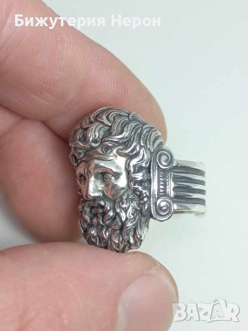 Сребърен Пръстен Зевс, снимка 1