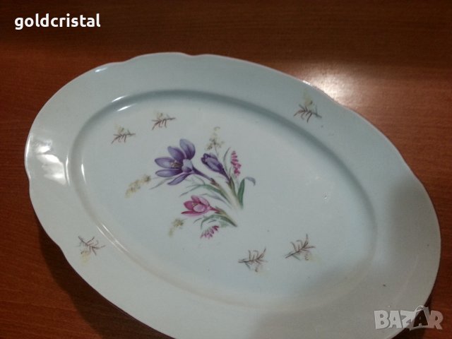 Български порцелан плато елипса 