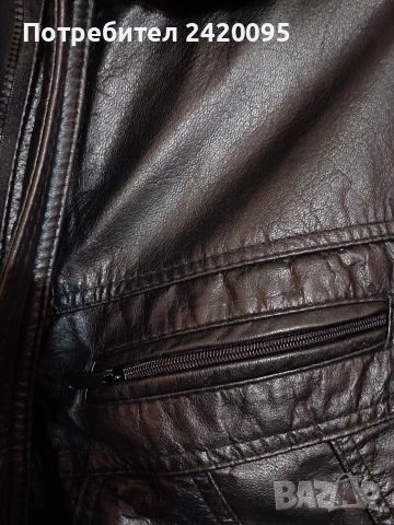 кожено яке-100лв, снимка 7 - Якета - 50511413