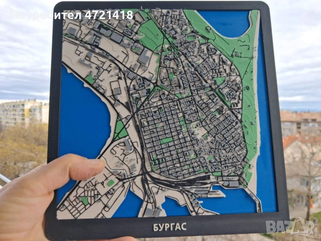 Бургас на длан! 3D декоративен макет – Уникален декор!