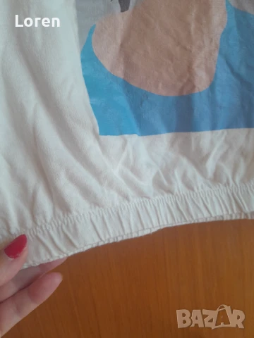 *Destination *Бяла къса тениска с ластик с момиче, снимка 5 - Тениски - 50878774