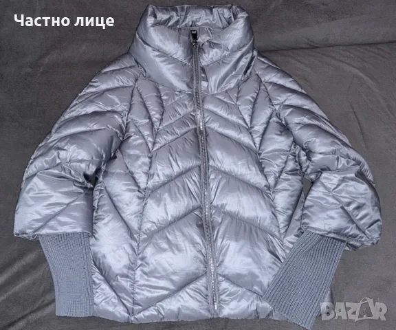 Дамско яке с плетени ръкави