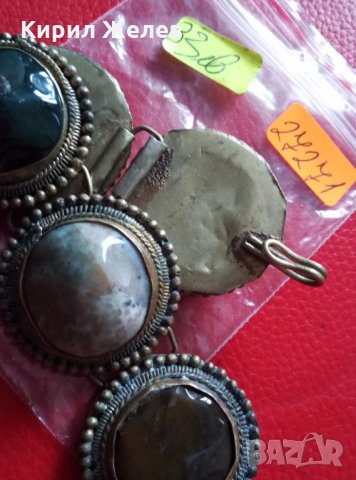 СТАРИННА ОСМАНСКА СКЪПОЦЕННА САЧАНЕНА ГРИВНА ИКРУСТИРАНА с НЕФРИТ и МАЛАХИТ РЪЧНА МАЙСТОРСКА 27271, снимка 12 - Антикварни и старинни предмети - 34972908