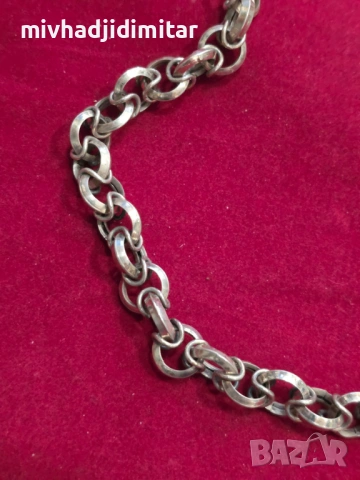 ***Уникат*** Сребърен синджир - 53.6 гр, снимка 3 - Колиета, медальони, синджири - 54340643