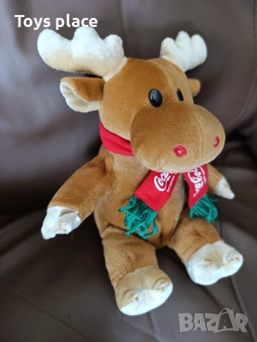 Винтидж коледен пеещ елен Кока кола Coca Cola, снимка 4 - Плюшени играчки - 52501470