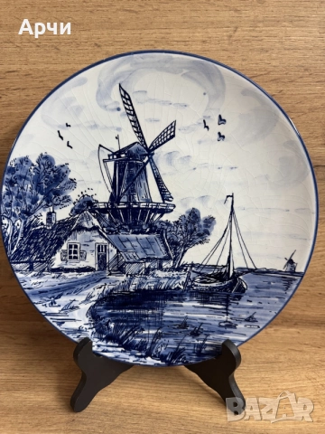Винтидж чинии за стена -Delft, снимка 6 - Антикварни и старинни предмети - 56480259