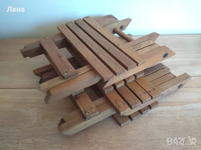 дървени сгъваеми поставки за саксии, за вази, за декорация и др., снимка 4 - Декорация за дома - 48057614