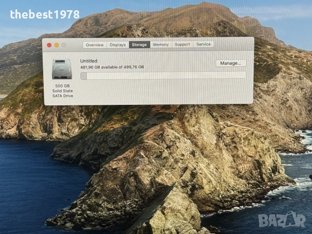 Apple iMac 21.5 2013`Core i5-4570R/16GB RAM/512GB SSD/Intel Iris, снимка 5 - За дома - 52614131