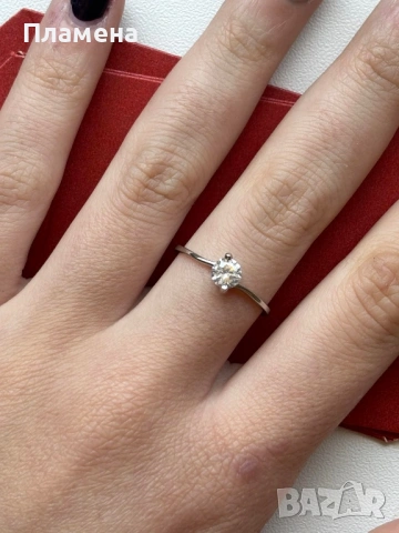 Пръстен от сребро годежен с цирконий 925