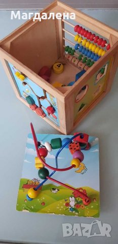 Детски дървен куб, снимка 7 - Образователни игри - 29756582