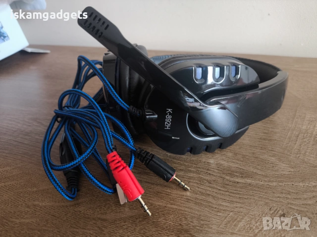 Геймърски слушалки i-JMB с LED светлини, снимка 6 - Слушалки за компютър - 39342038