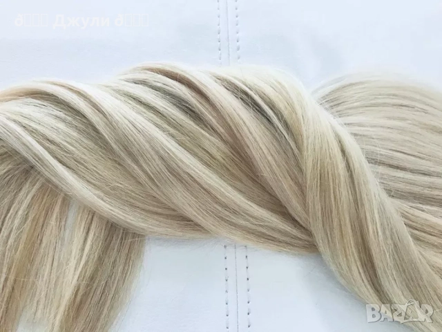 Естествена руска коса за удължаване 56 см., снимка 6 - Аксесоари за коса - 51961604