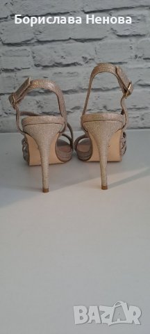 Елегантни обувки и чанта - цвят светло злато, снимка 4 - Дамски обувки на ток - 39812504