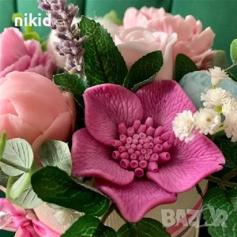 3d едро цвете Нарцис Магнолия с тичинки силиконов молд форма калъп гипс свещ сапун шоколад фондан , снимка 2 - Форми - 44276255